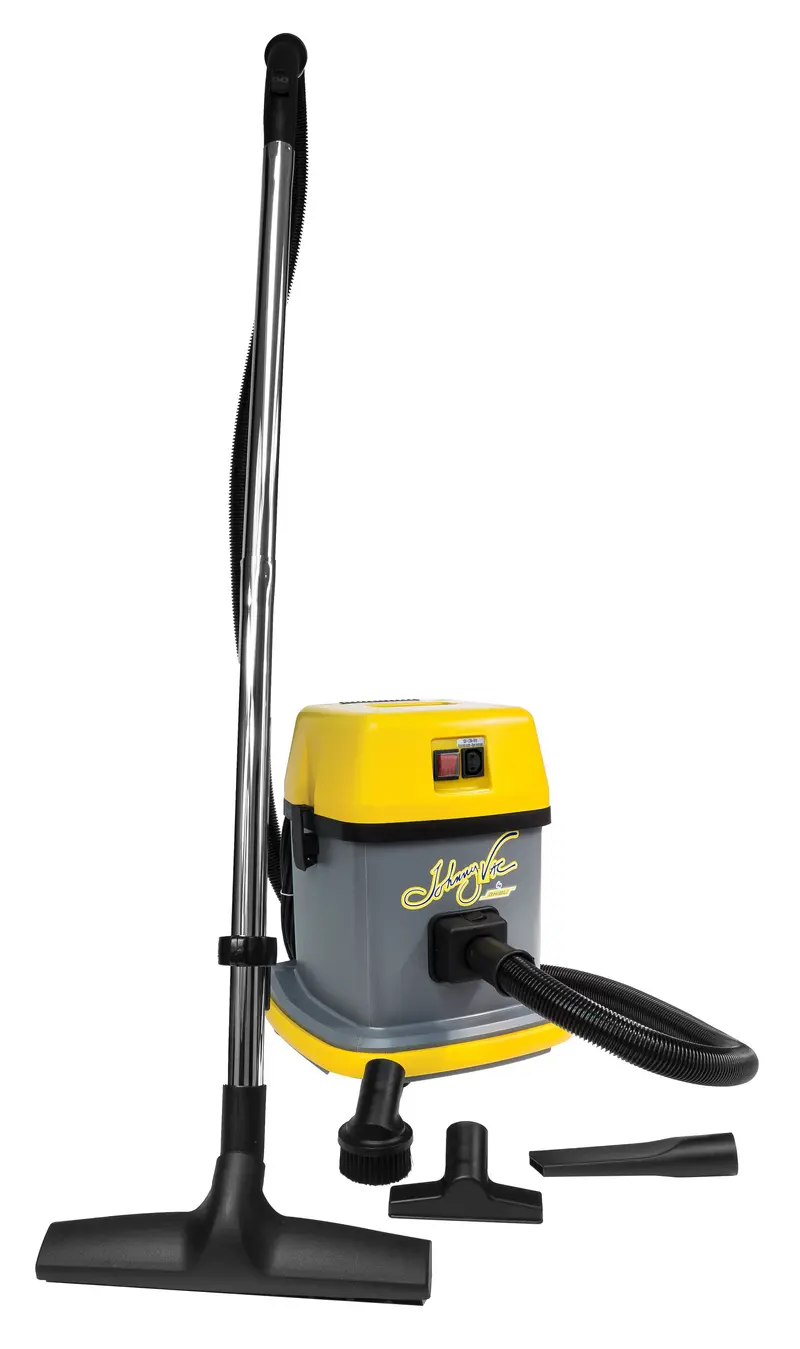 Johnny Vac JV5 Commercial Canister Vacuum – 12-Liter Capacity, Built-In Outlet