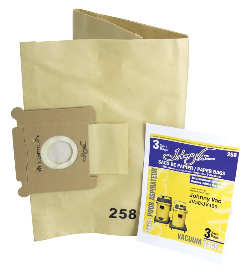 Johnny Vac JV58 & JV400 Vacuum Paper Bags – Pack of 3