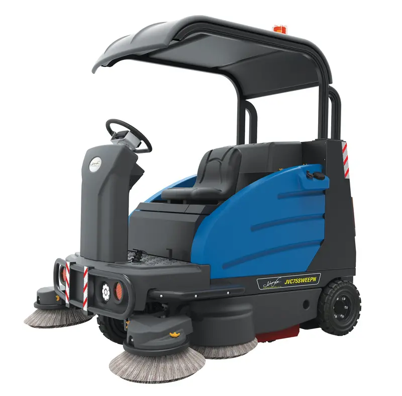 Johnny Vac JVC75SWEEPN Industrial Ride-On Sweeper – 74.25″ with Canopy, 2-Year Warranty