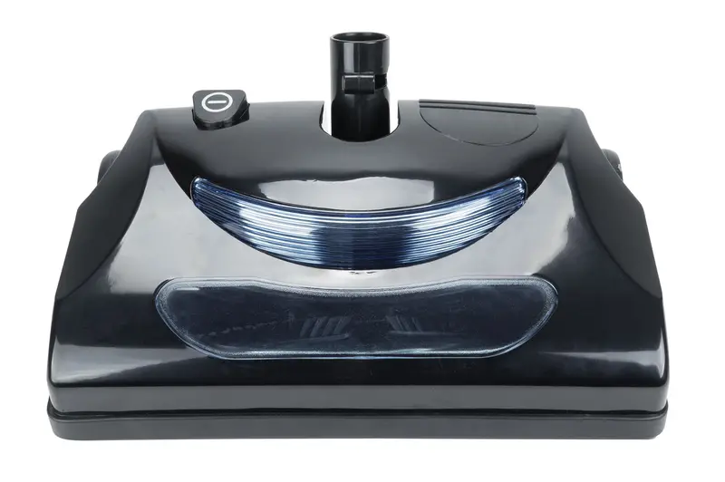 Johnny Vac PN11BK Electric Broom – 12-Inch Cleaning Width, Black Casing, Serrated Belt, Metal Brush Roll, Replaceable Bristle Strip, Integrated LED Headlight