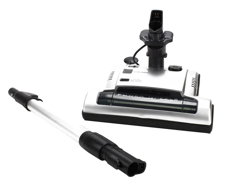 Johnny Vac PN33 Electric Broom – 14-Inch Cleaning Width, Adjustable Height, Quick-Release Trigger, Silver Finish, Flat Belt, Telescopic Sleeve, LED Headlight, Rotating Brush Roll