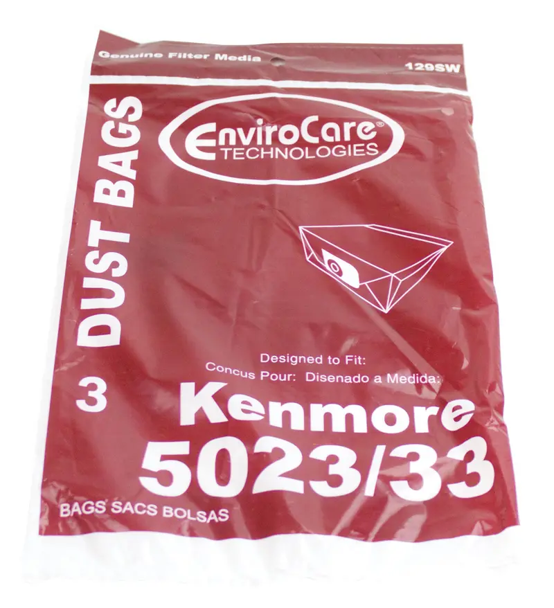 Kenmore 5023 & 5033 Vacuum Paper Bags – Pack of 3 (Envirocare 129SW)