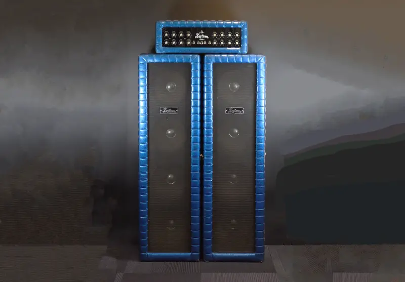Kustom K200B-5 PA Head with Matching 4×12-inch Column Cabinet – Early 1970s
