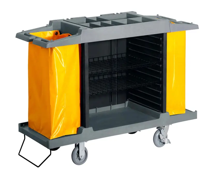 Large-Capacity Household Maintenance Cart with Dual Trash Bag Holders, Black