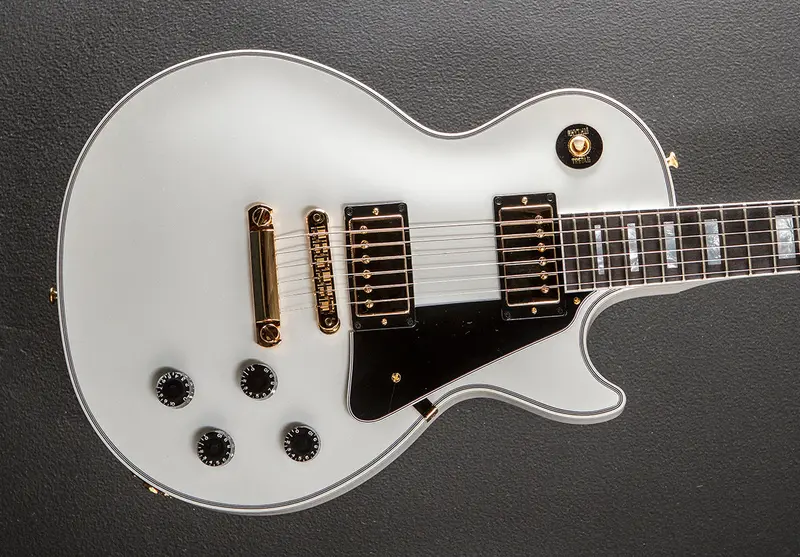 Les Paul Custom Electric Guitar – Alpine White Gloss with Ebony Fingerboard