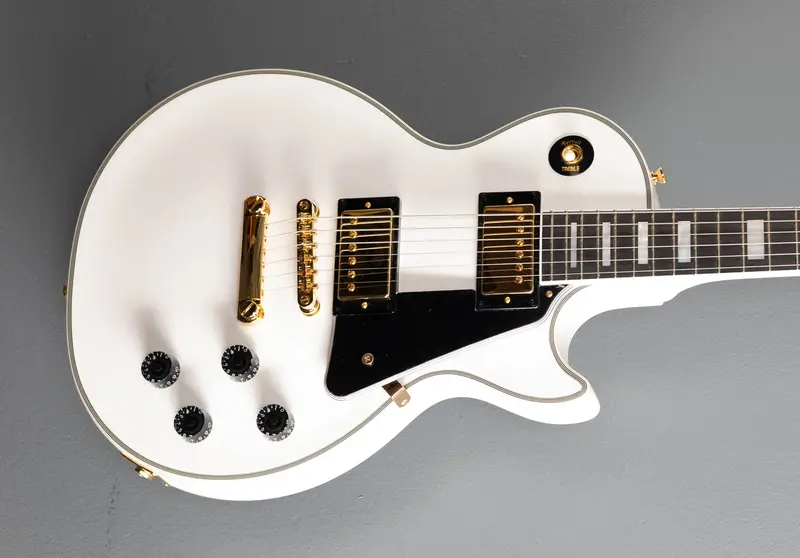 Les Paul Custom-Style Electric Guitar in Alpine White – Inspired by Gibson Custom Shop