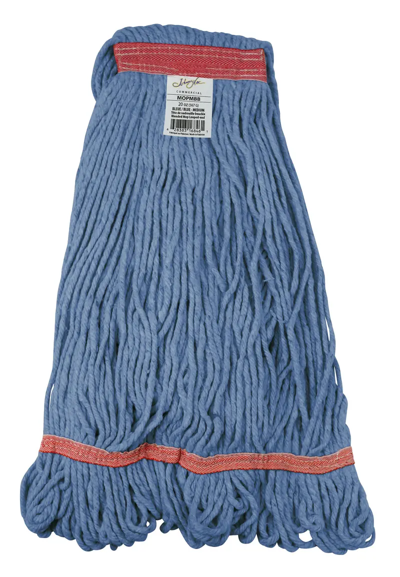 Loop-Style Narrow-Strip Synthetic Mop Head – Blue