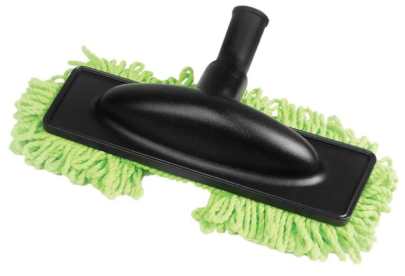 Microfiber Mop Brush: 12″ (30.5 cm) Cleaning Width, 1¼” (32 mm) Shaft – Black & Green