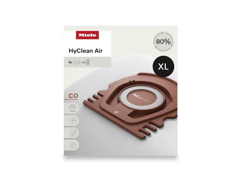 Miele CO XL HyClean Air Vacuum Bags – Pack of 8