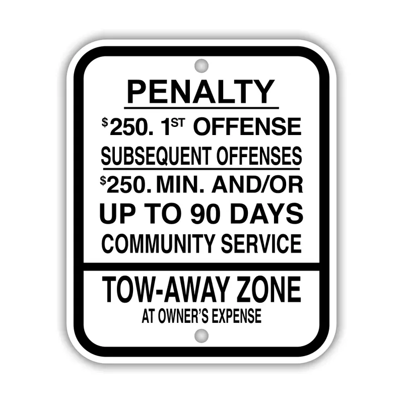 New Jersey Standard Penalty Sign – 12×10-Inch Regulatory Plaque