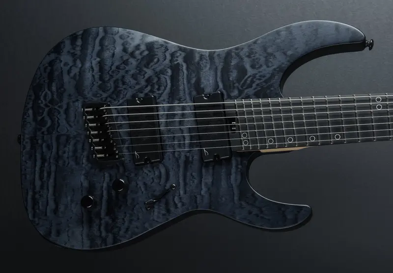 Ninja N7FSS Electric Guitar – Black Quilt Maple Top