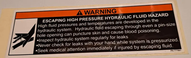 Northstar Escaping Fluid Hazard Decal – NSFM6, Part 777891