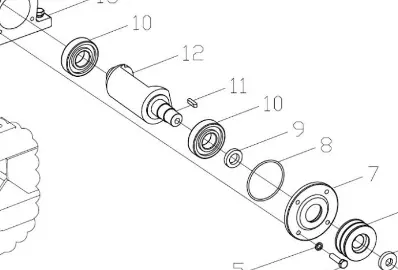 NorthStar JMPB040-001 Rotary Vibrator Shaft – Component #12