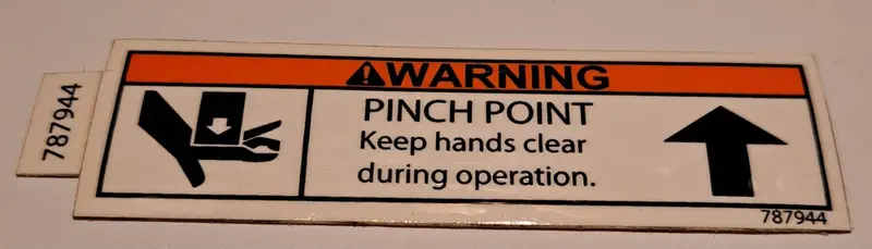 Northstar Pinch Point Safety Decal – NSFM6, Part 787944