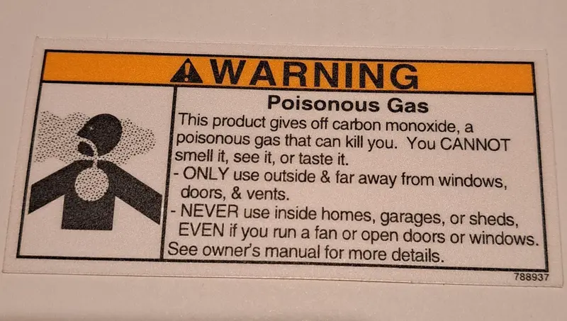 Northstar Poisonous Gas Warning Decal – NSFM6, Part 788937