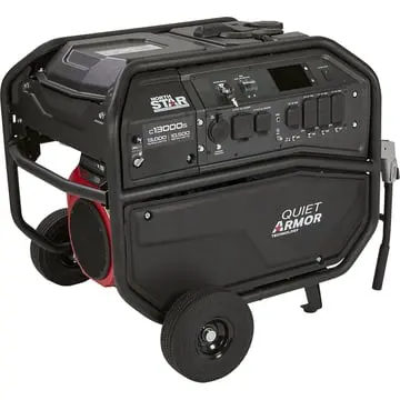 NorthStar Quiet Armor 13kW Portable Generator – Electric Start, 10,500 Rated Watts, Model 1654404