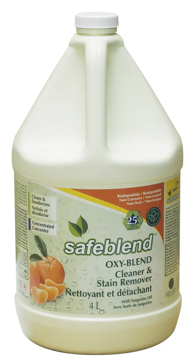 Oxy-Blend Concentrated Cleaner & Stain Remover – Tangerine Scent – 4 L (1.06 Gal) – Safeblend XCTO-G04