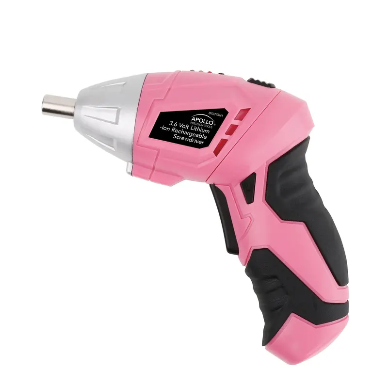 Pink 3.6V Dual-Angle Cordless Screwdriver with Fast-Charge Adapter – DT0000P