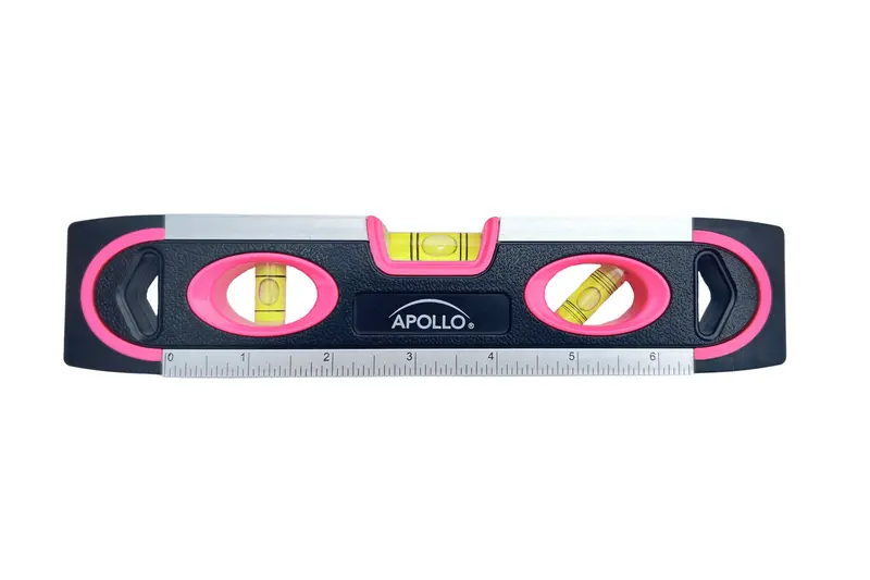 Pink 9-Inch Torpedo Level with Dual-Angle (180°/90°/45°) Vial Alignment – DT5019P