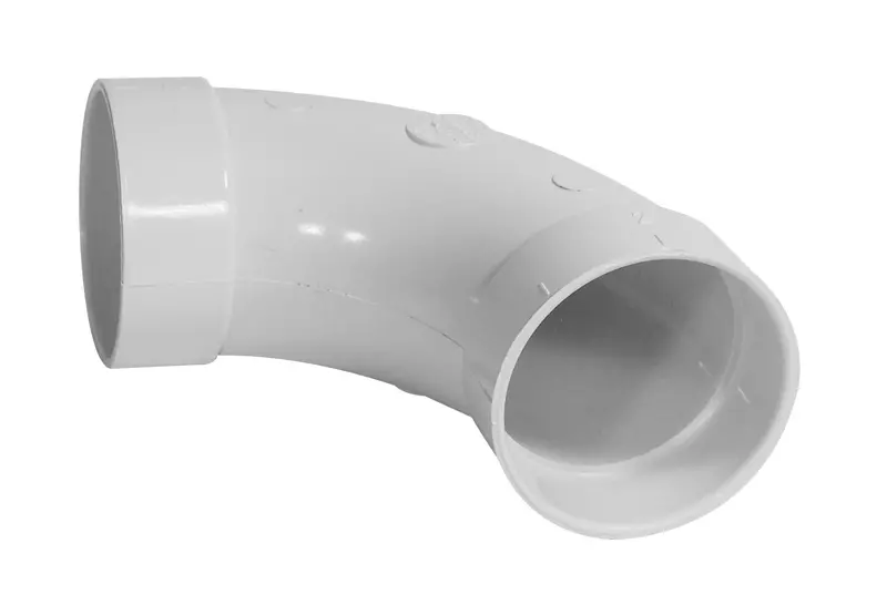 Plastiflex SV8042 90-Degree L-Shape Elbow Fitting for Central Vacuum Installations – White