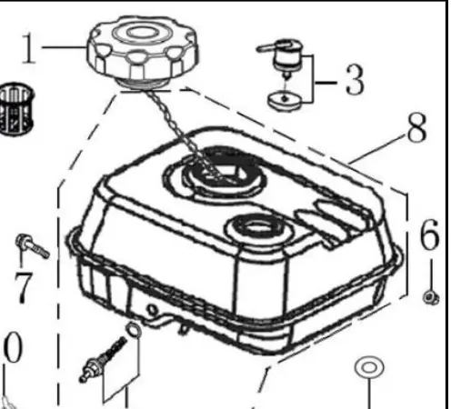 Powermate & Southland Fuel Tank Assembly – For FM497/WH3, #A202657