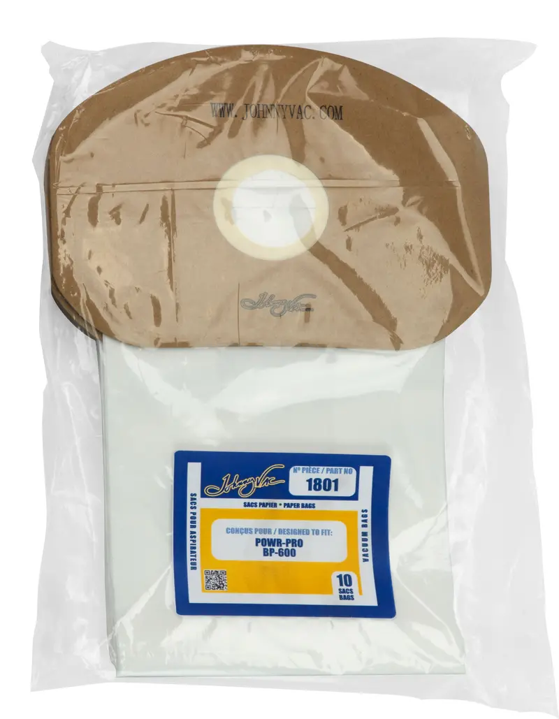 Powr-Pro BP-600 Vacuum Paper Bags – 10-Count