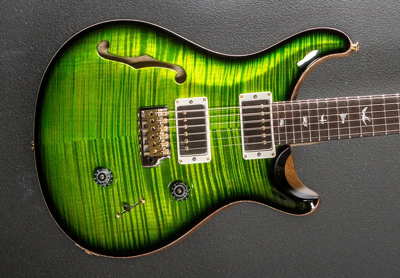 PRS Custom 24 Semi-Hollow Wood Library Limited – Eriza Verde Smokeburst with Korina Body
