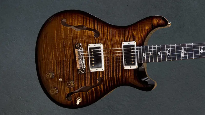 PRS Hollowbody II Piezo with 10-Top – Black Gold Wraparound Burst