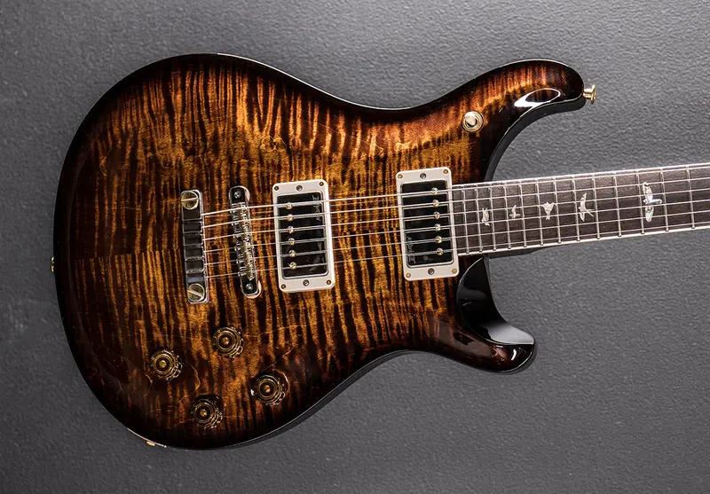 PRS McCarty 594 10-Top Electric Guitar – Alternate Black Gold Wraparound Burst Variant