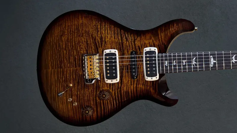 PRS Modern Eagle V 10 Top – Black Gold Wraparound Burst Finish