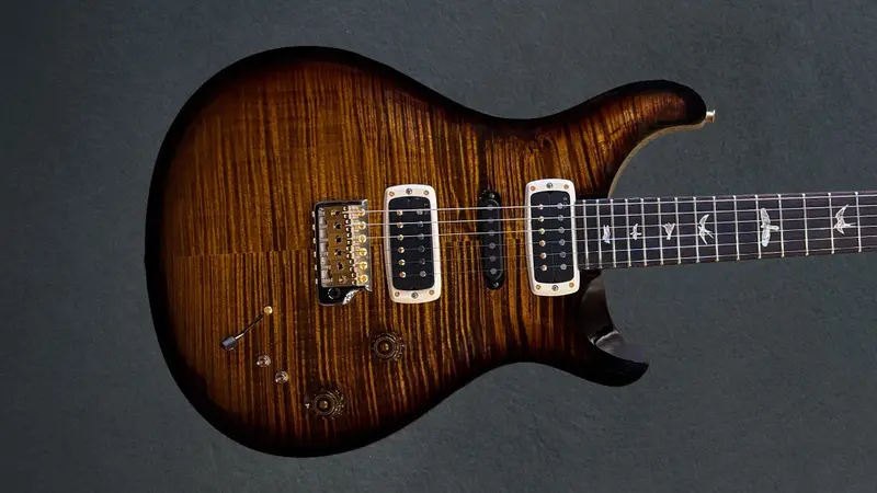 PRS Modern Eagle V with 10-Top Maple and Black Gold Wraparound Burst
