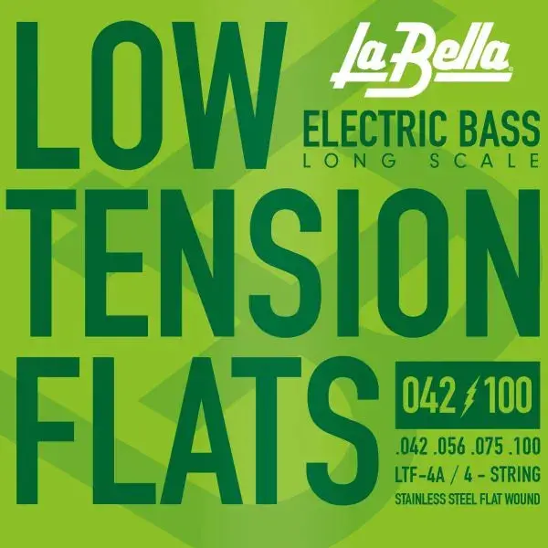 PRSpure LTF-4A Low-Tension Flatwound Bass Strings – Standard Long Scale (42–100)