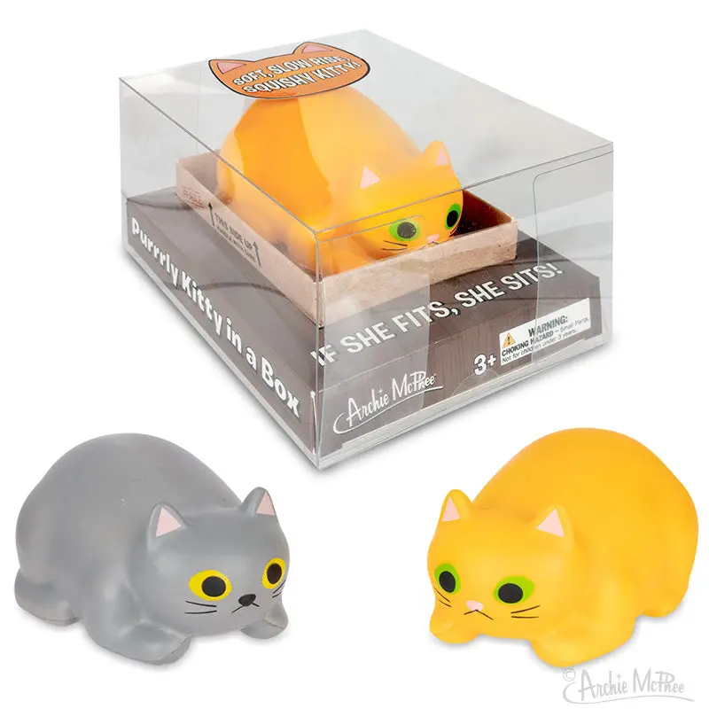 Purrrly Kitty Stress Relief Toy – Cat-in-a-Box Design