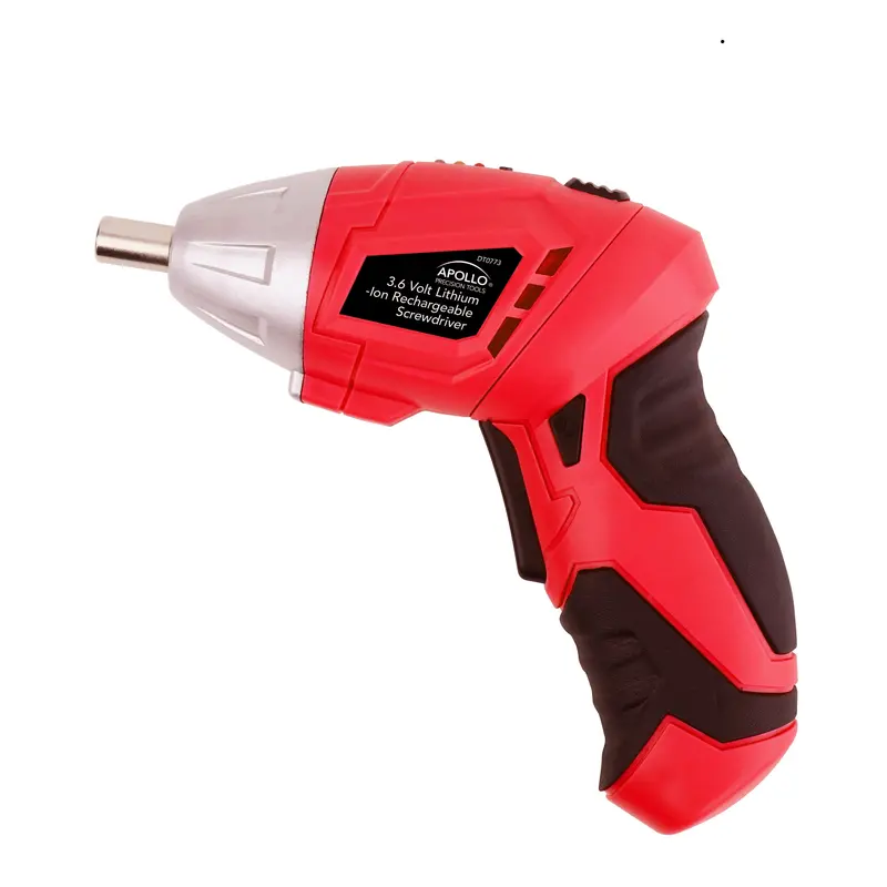 Red 3.6V Dual-Angle Cordless Screwdriver with Charging Cable – DT0000R