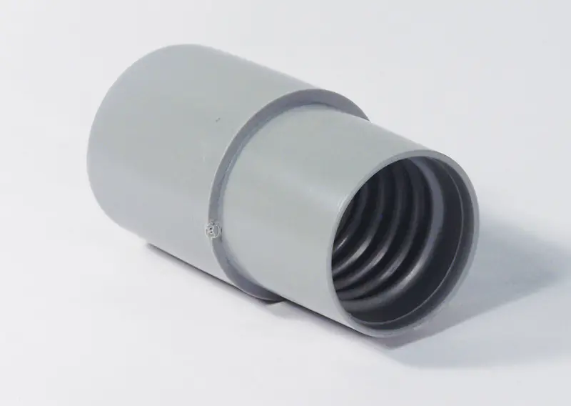 Reinforced 1-1/4″ Vacuum Hose End for 2″ Accessories – Gray
