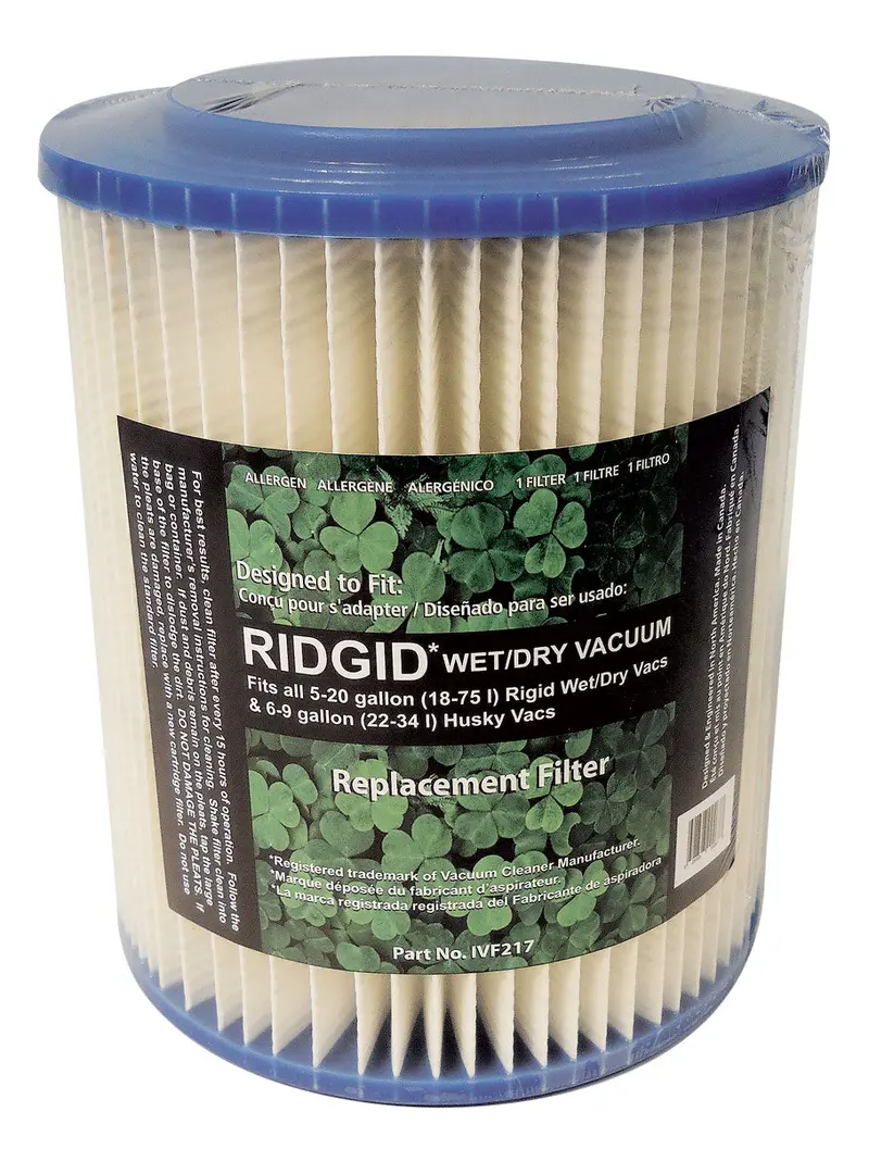 Replacement Cartridge Filter for RIDGID 18-75L and Husky 22-34L Wet/Dry Vacuums (FX-1VF217)