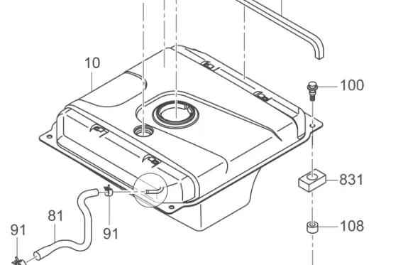 Robin Subaru 33D-60104-11 Fuel Tank (Model Ref 10)