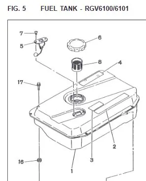 Robin/Subaru Fuel Tank Assembly – Direct Fit for RGV6100 & RGV6101 Generators (Part 31D-36001-01)