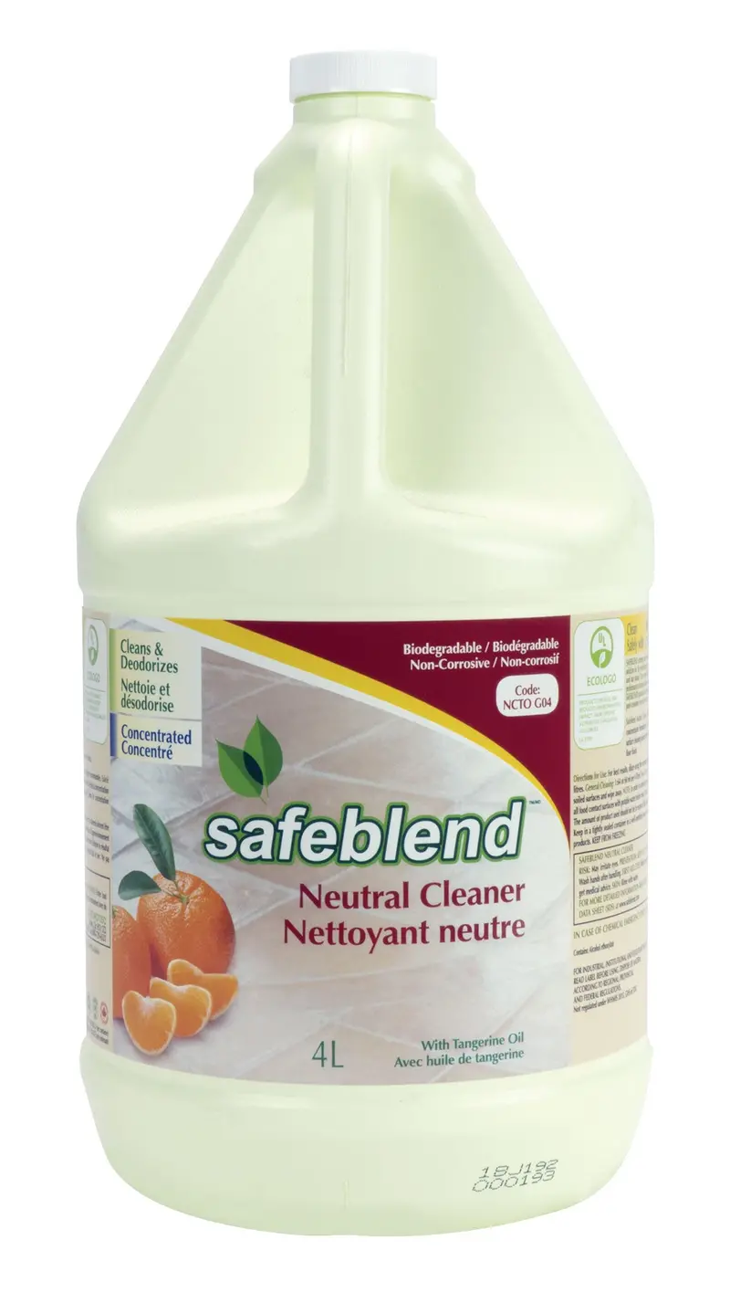 SafeBlend Neutral Cleaner Concentrate – Tangerine Scent – 4 L (1.06 gal) – NCTO G04