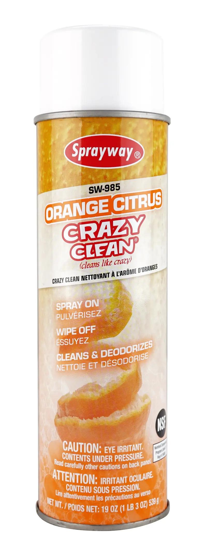 Sprayway Crazy Clean All-Purpose Cleaner – 19 oz (539 g), Orange Scent, SW-985
