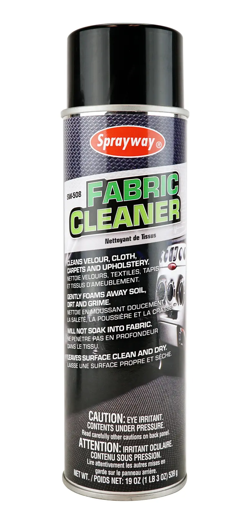 Sprayway Foam Fabric Cleaner – 19 oz (539 g), Citrus-Infused Formula, SW-508