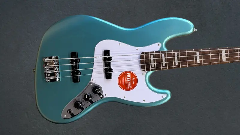 Squier Affinity Jazz Bass – Mystic Seafoam Green with Indian Laurel Fingerboard