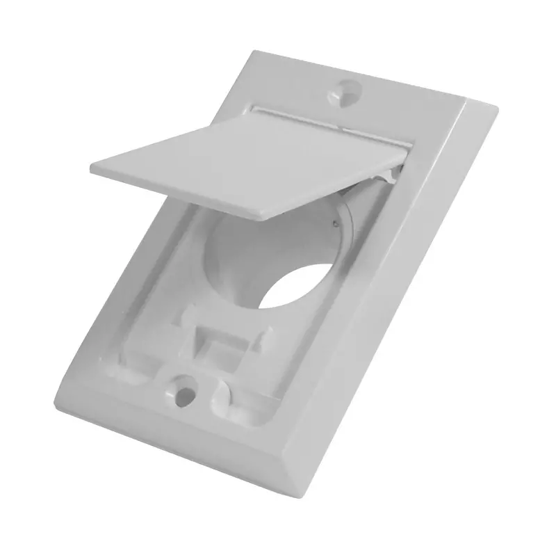 Standard Square-Face Central Vacuum Wall Inlet – White, Hayden 791700W