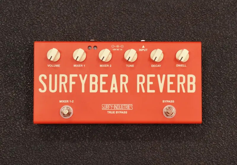 SurfyBear Reverb Pedal – Compact Fiesta Red Version