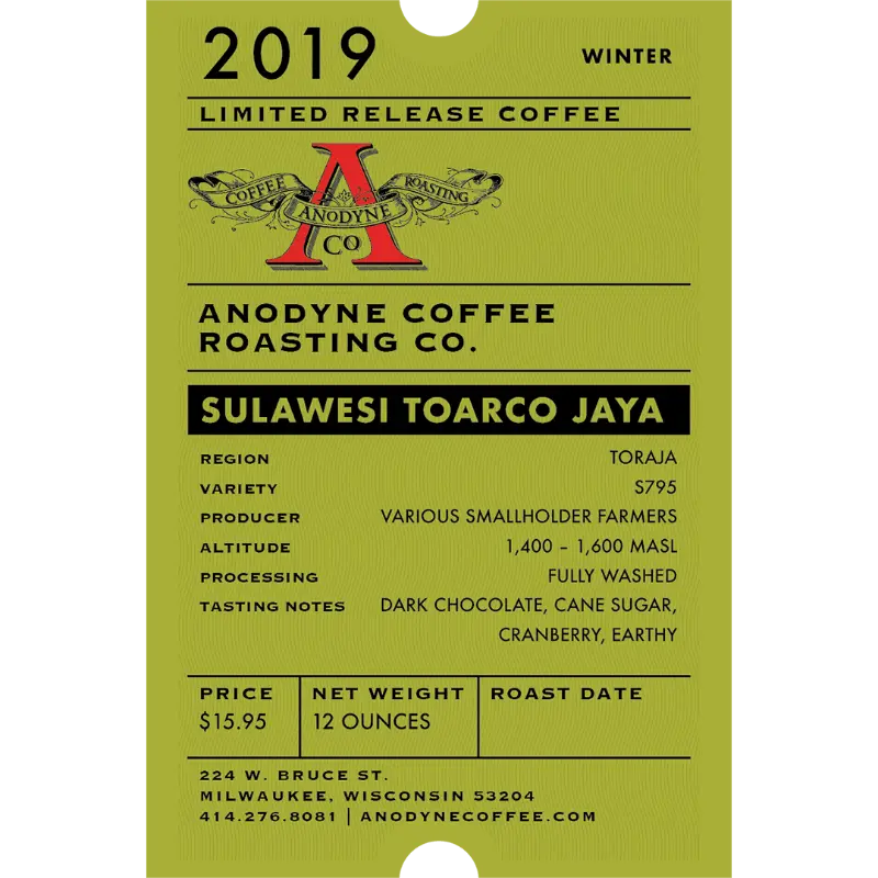 Toarco Jaya Sulawesi Coffee – 2019 Harvest