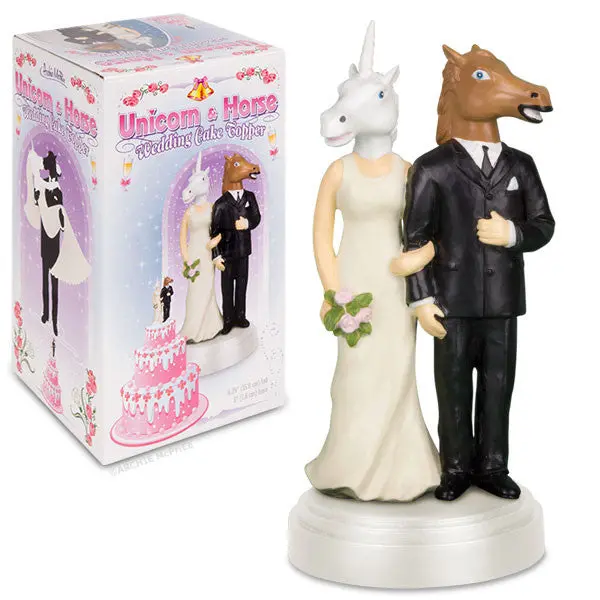 Unicorn-and-Horse Bridal Cake Topper