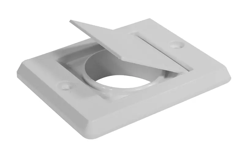 White Air Exhaust Fitting for Central Vacuum Systems – Plastiflex SV8118