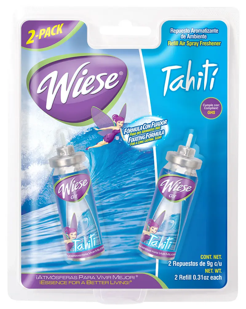 Wiese NAEMS03 Tahiti-Scented Air Freshener Refill Pack – Two 9 g (0.31 oz) Mini Dispenser Cartridges