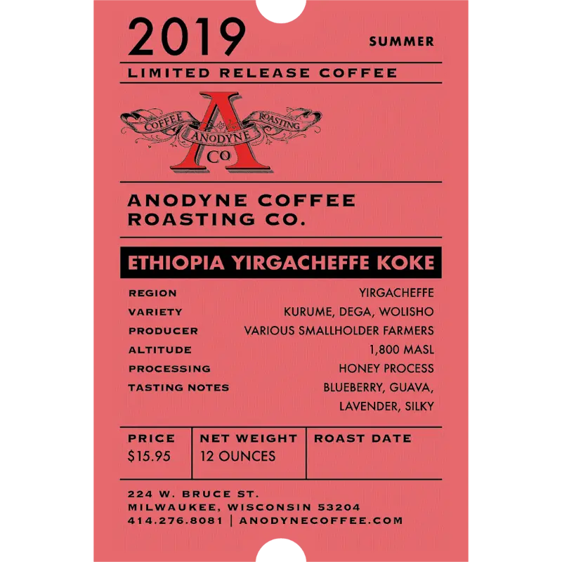 Yirgacheffe Koke Washed Arabica Coffee, Ethiopia