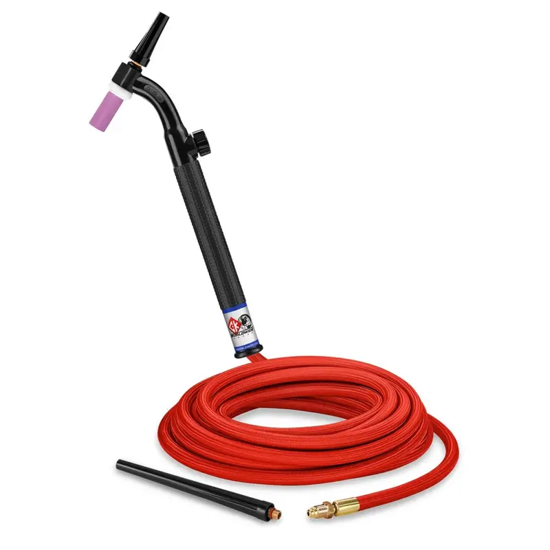 Ck Worldwide Ck9V-25-Rsf Flex Head Tig Torch – 125 Amp, Gas-Cooled, 25 Ft Superflex Cables 1